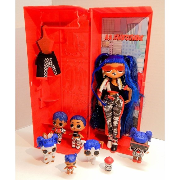 LOL Surprise OMG BB Downtown Girl Family Blue Hair Kids Pets Locker Lot